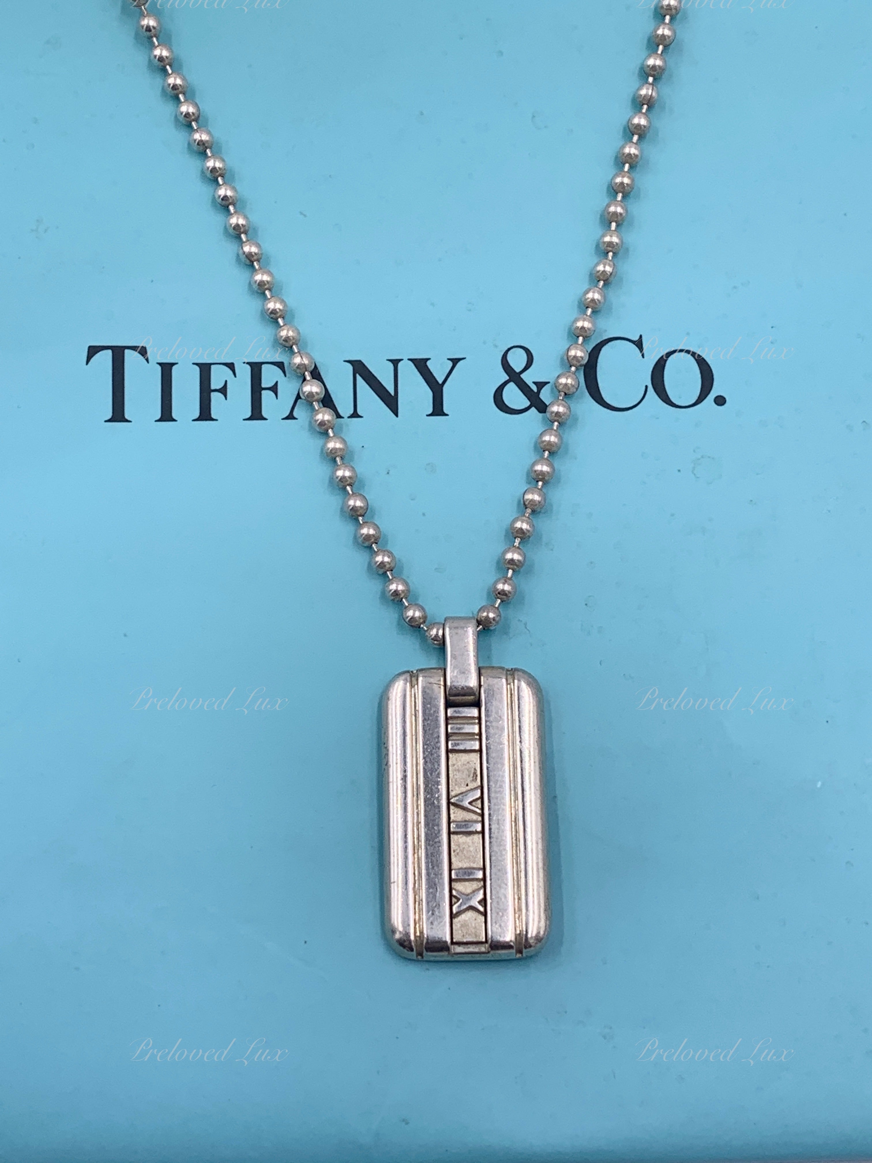 Tiffany men's hot sale silver necklace