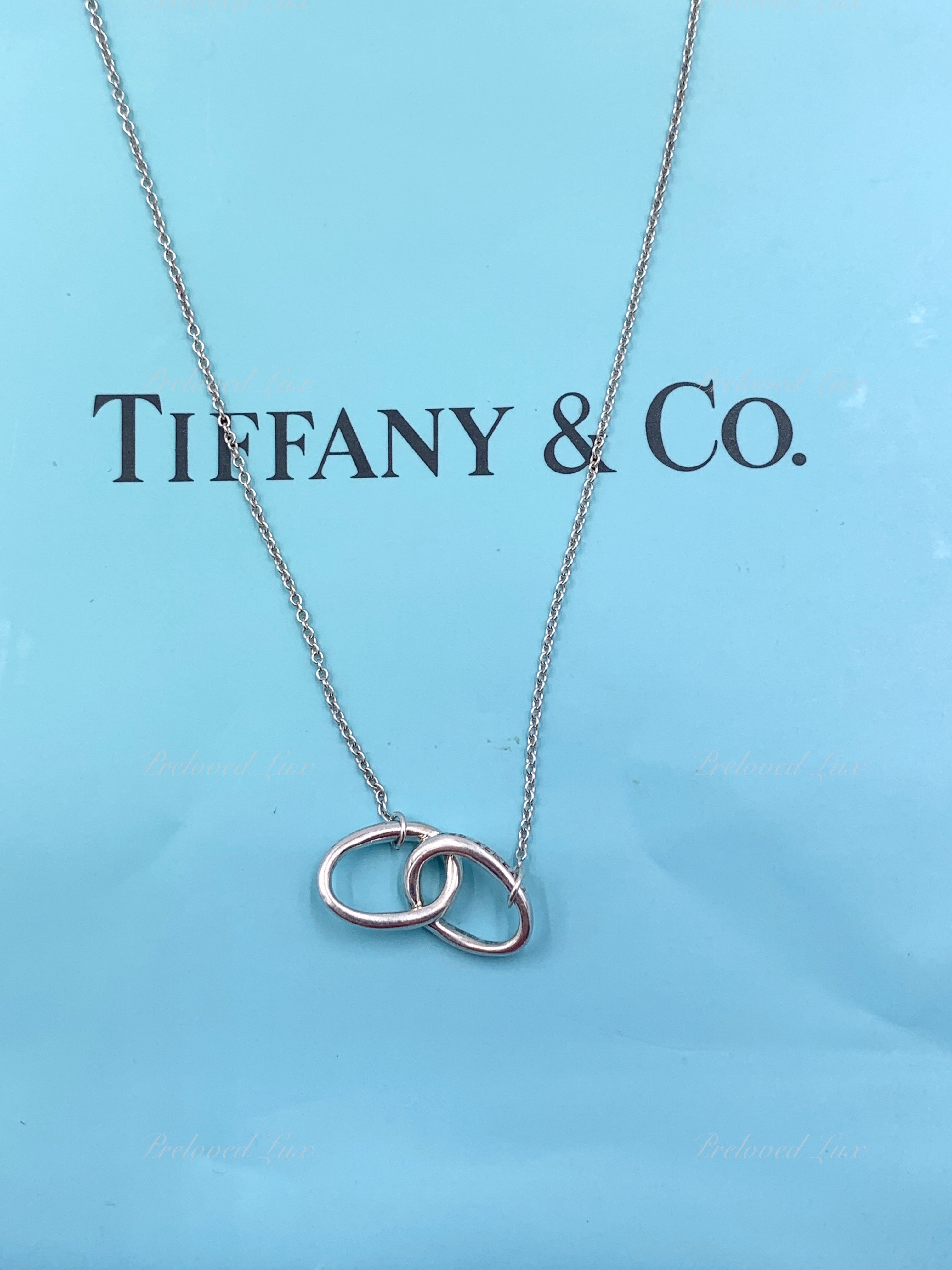 TIFFANY & purchases Co. ​Elsa Peretti ​Double Loop Necklace ​Pendant Sterling Silver 925