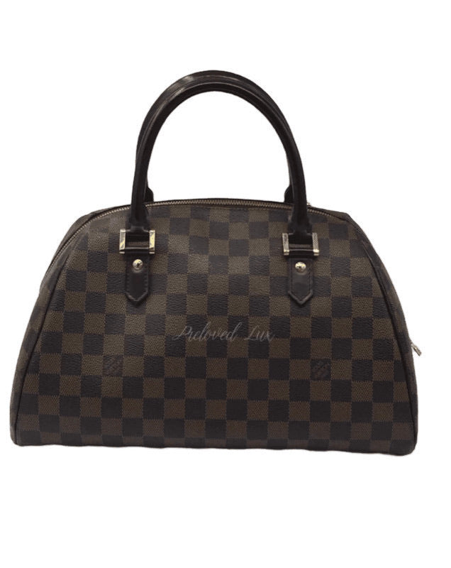 used Pre-owned Louis Vuitton Louis Vuitton Rivera mm Damier Ebene Handbag Boston Bag Women's Men's N41434 KS (Good), Size: (HxWxD): 22cm x 33cm x 20cm