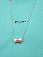 Tiffany & Co Elsa Peretti 925 Silver 18mm Large Bean Necklace