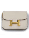 HERMES Gris Pale (light grey) Constance Slim Epsom Leather Gold Hardware