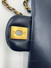 CHANEL Classic Two-Tone Denim Mini Rectangular Crossbody Flap Bag in Gold Hardware