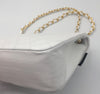 Sold-CHANEL Classic Vintage Lambskin Double Chain Flap Bag Small white/gold