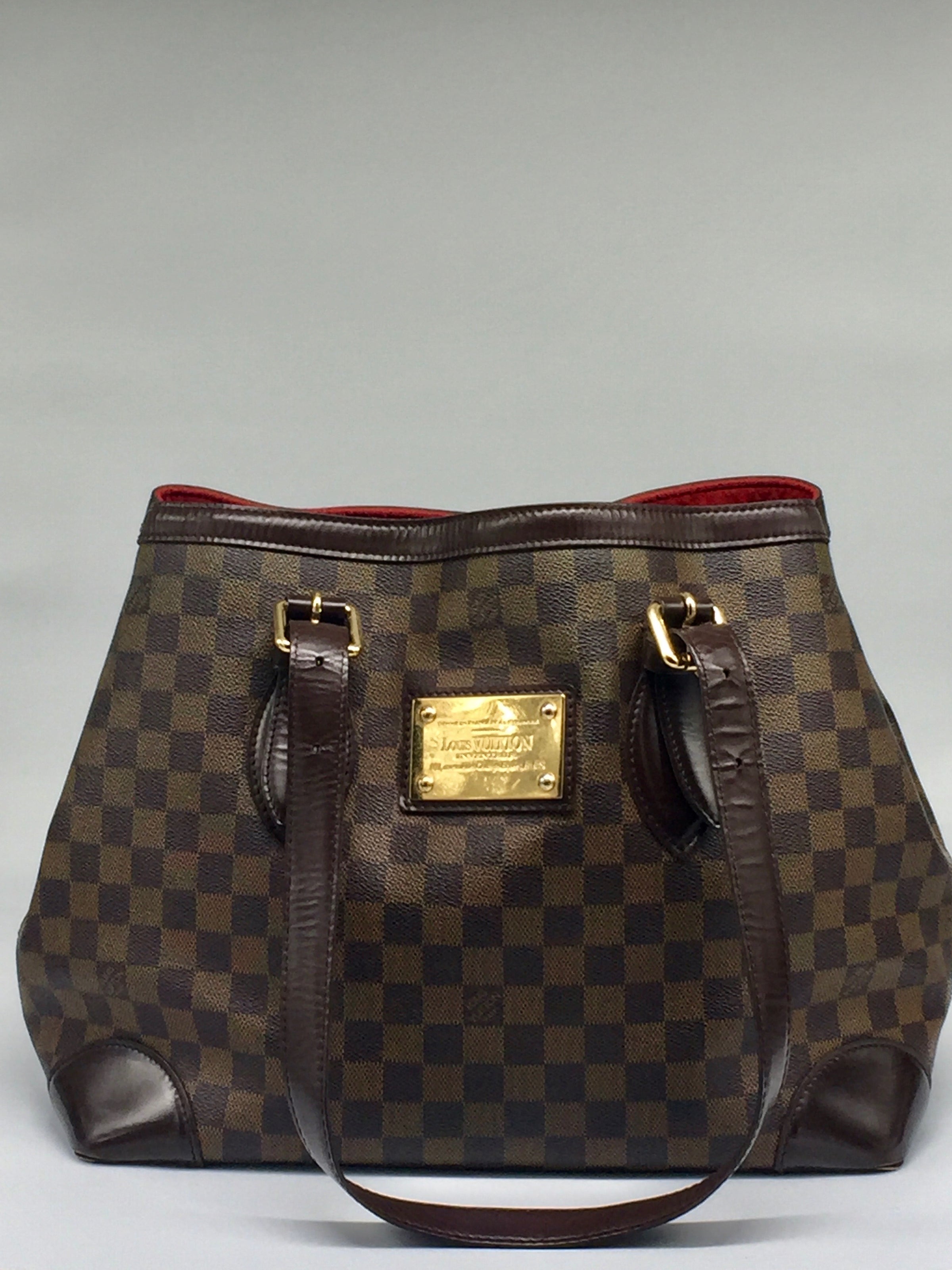 LOUIS VUITTON Tote Bag N51204 Hampstead MM Damier canvas Brown Brown W –