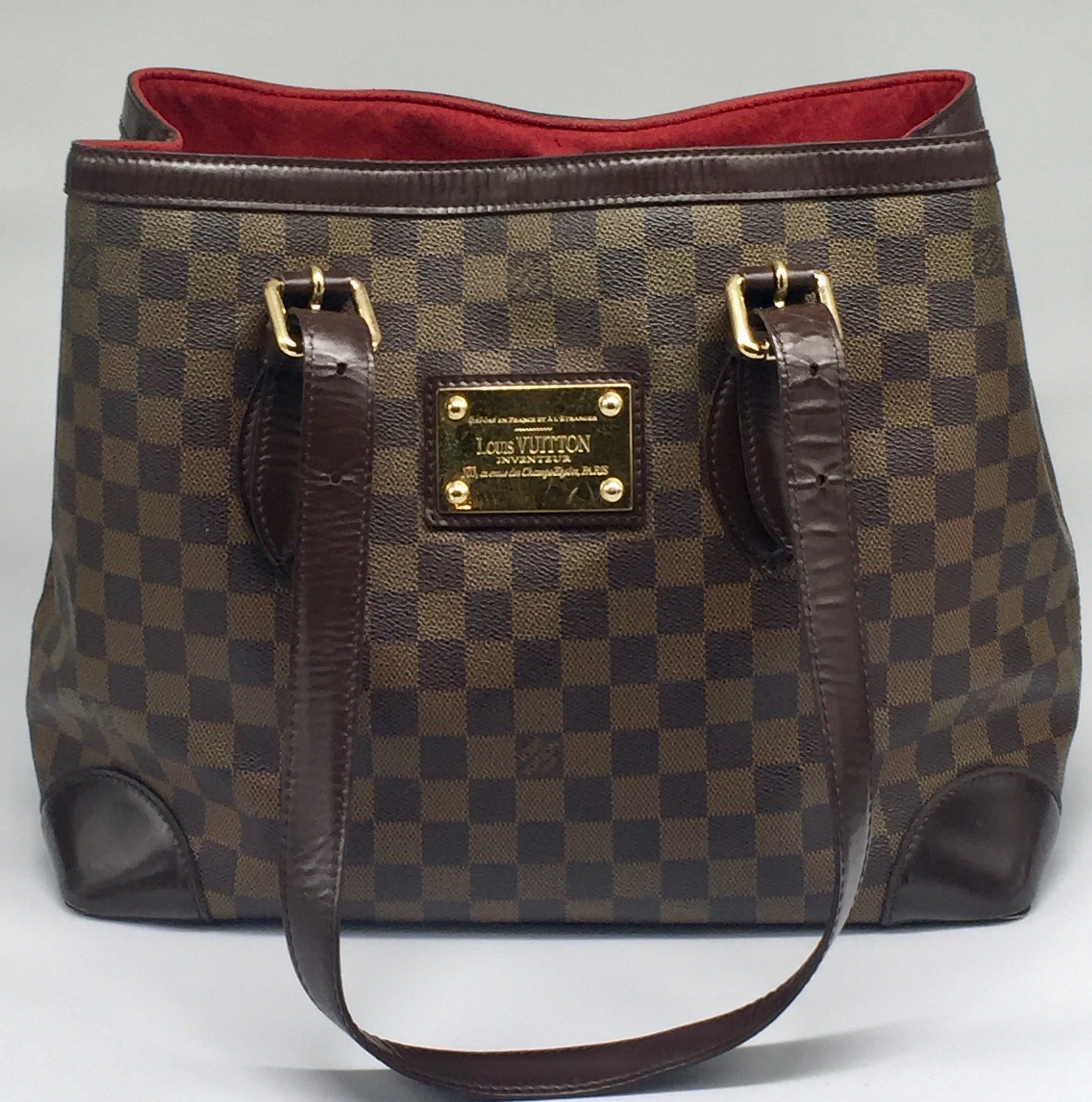 Auth Louis Vuitton Damier Hampstead MM N51204 Women's Tote Bag