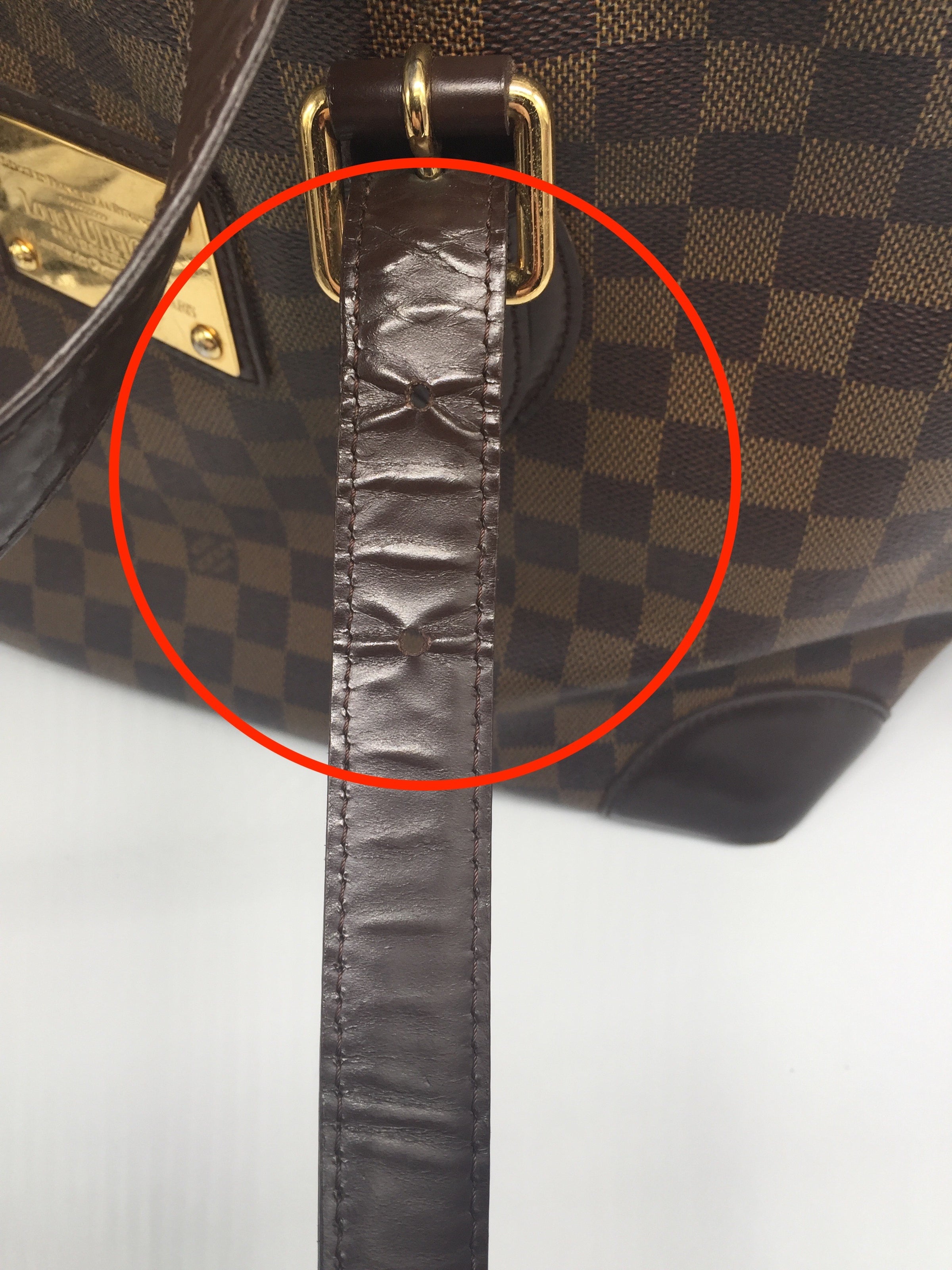 Authentic Louis Vuitton Damier Hampstead MM Shoulder Tote Bag N51204 LV  0169F