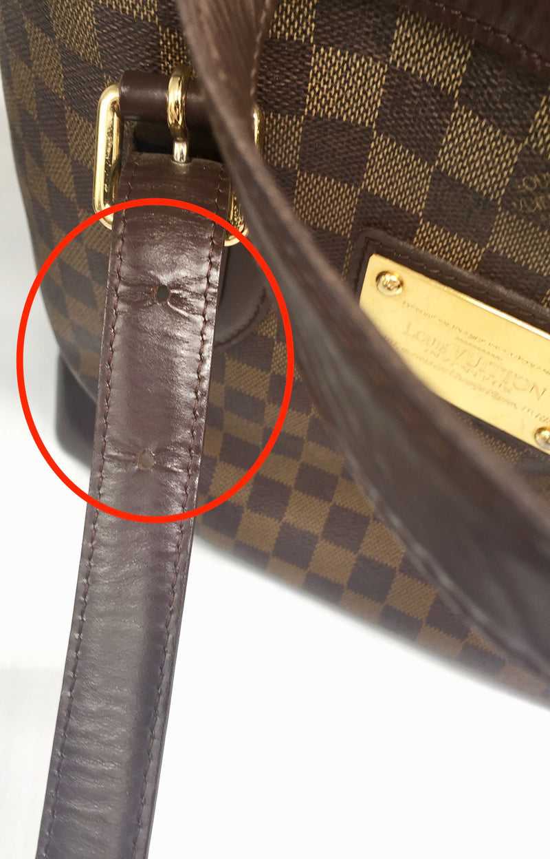 Authentic Louis Vuitton Damier Hampstead MM Shoulder Tote Bag N51204 LV  0169F