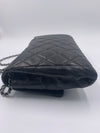 Sold-CHANEL Classic Quilted Flap Black Lambskin Shoulder Bag/Clutch