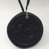 Sold-CHANEL Round CC Logo Clutch lambskin black