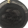 Sold-CHANEL Round CC Logo Clutch lambskin black