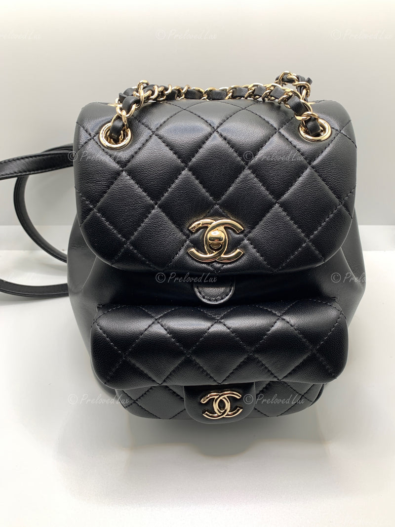 Ba Lô Chanel 23SS Mini Duma Backpack đen caviar GHW best quality