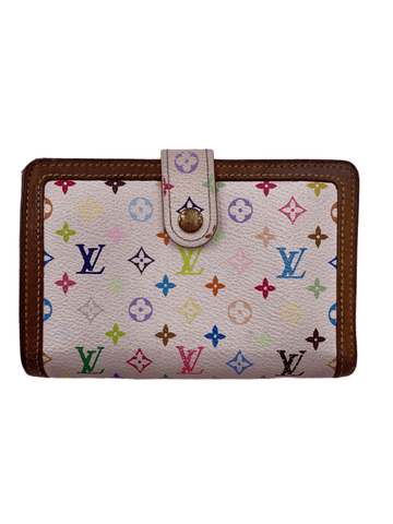 Authenticated Used Louis Vuitton Wallet Portefeuille Viennois Black Mini  Bifold Clasp Ladies Monogram Multicolor M92988 LOUIS VUITTON 