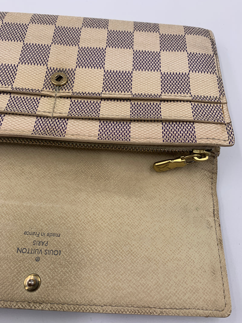 Louis Vuitton Damier Azur White Long Wallet - Preowned Luxury - Preloved Lux Canada