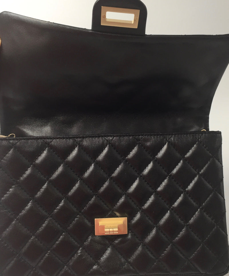 Sold-CHANEL Reissue Classic Quilted Flap Metallic Lambskin Shoulder Bag/Clutch