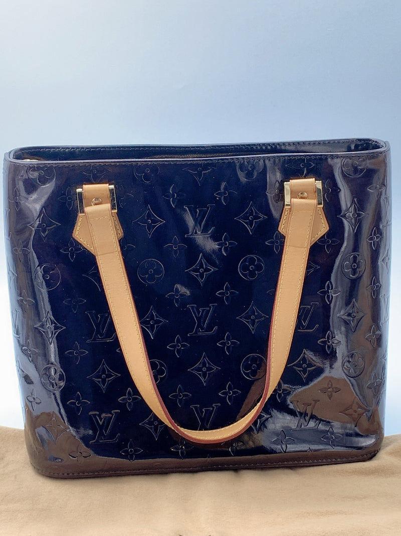 Louis Vuitton Monogram Vernis Houston Bag Blue