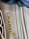 Sold-CHANEL Classic Lambskin Chain Single Mini Square Flap bag Beige/gold (3)