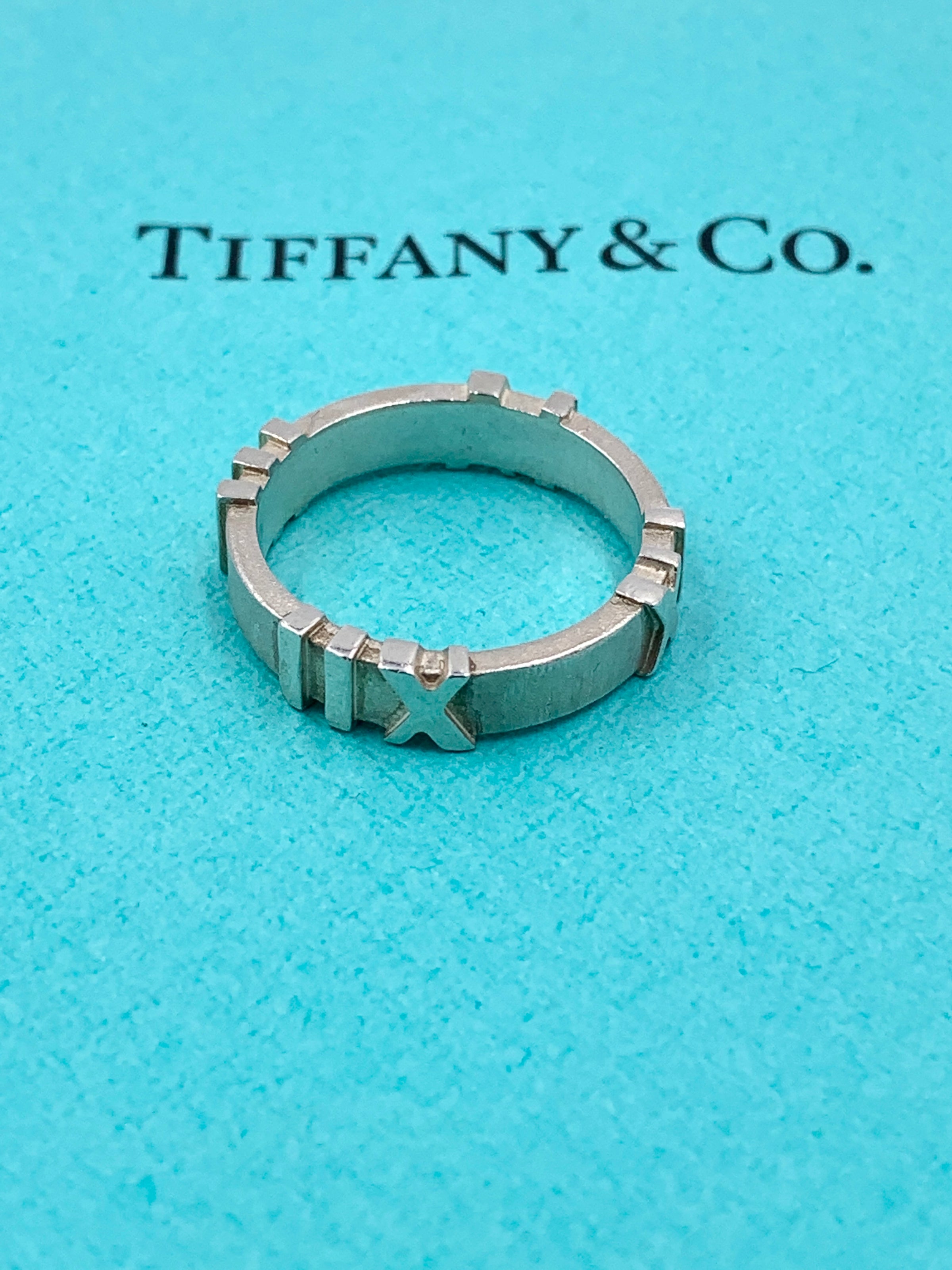 Tiffany & Co., Jewelry, Tiffany Co Sterling Silver Roman Numerals Atlas  Cuff Bangle Bracelet Small