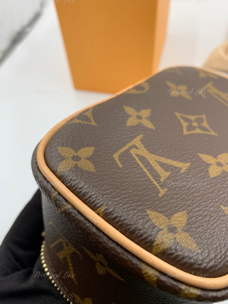 💯 Authentic LV, Monogram Nice Nano Vanity Bag, Luxury, Bags