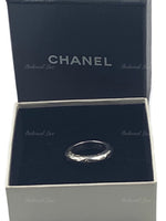 Sold-CHANEL 925 Silver Logo Ring Size 5 1/2