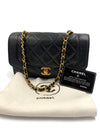 Sold-CHANEL Lambskin Small Diana Single Chain Single Flap Bag Black/gold