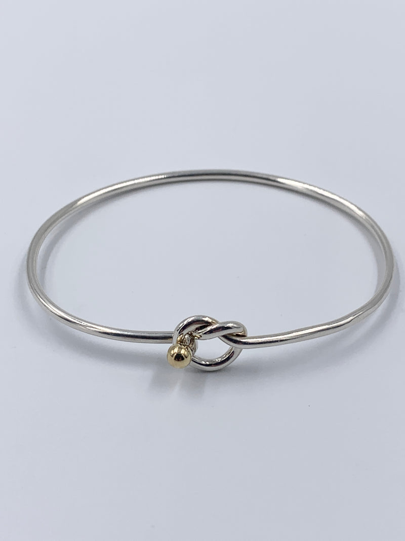 Tiffany & Co 925 (Silver) 750 (Gold) Love Knot Bangle – Preloved Lux