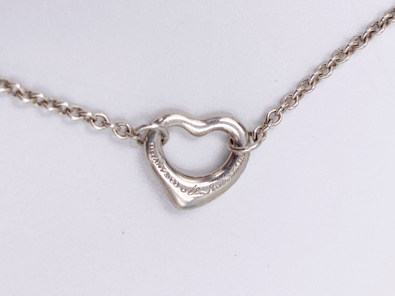 Sold-Tiffany & Co 925 Silver Elsa Peretti Open Heart Bracelet