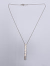 Sold-Tiffany & Co 925 Silver Atlas Collection Bar with Necklace